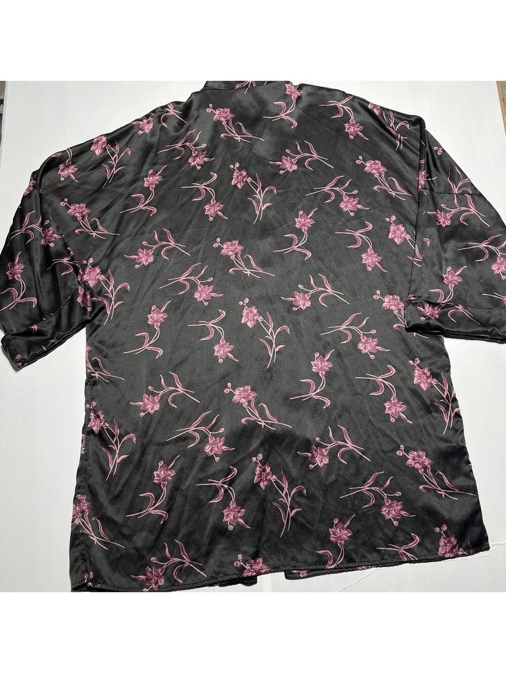 The J. Peterman Company Women's Size XL Vintage Kimono Dress 100% Silk Nightgown - Picture 6 of 8